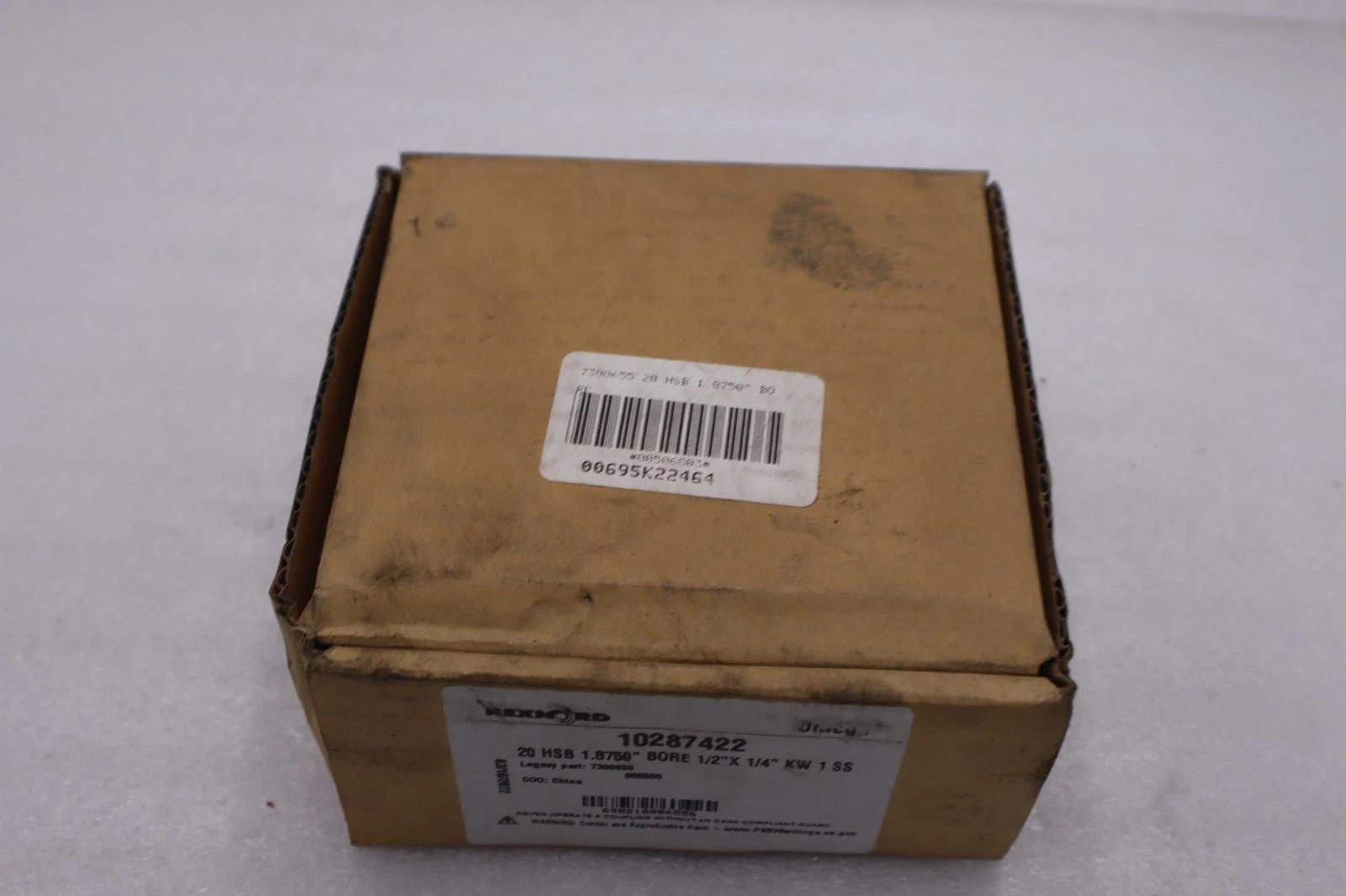Rexnord 10287422 Omega 20 HSB 1.8750" Bore 1/2" X 1/4" KW 1 SS Hub STK CC262 - Image 1