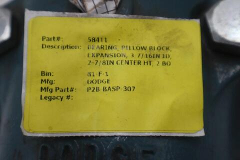 Dodge p2b-basp-307 plain bearing 2-bolt pillow block housing - stock cc-43 - Image 2