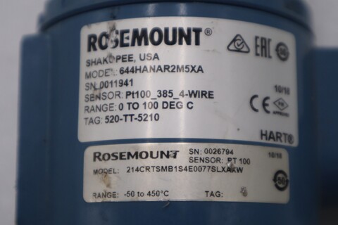 Rosemount 214C Temperature Sensor 214CRTSMB1S4E0077SLXAXW -50 TO 450 C #3526A - Image 2