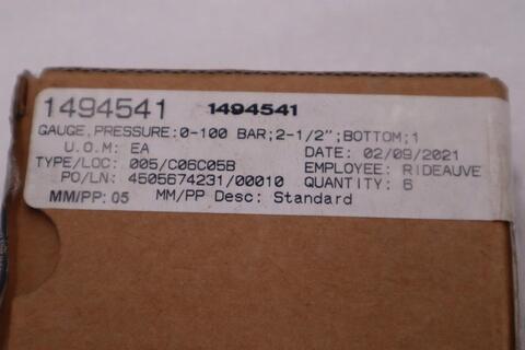 Ametek USG P656 Pressure Gauge 63MM 5000PSI 1/4NPT STOCK H1235A - Image 3