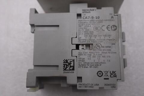 NEW OPEN BOX Sprecher & Schuh CA7-9-10 Contactor SERIES A STK K3263CC - Image 2