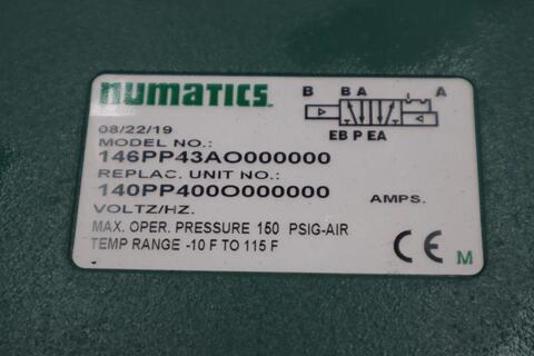 Asco numatics 146pp43ao000000 new unit stock 5612cc - Image 2