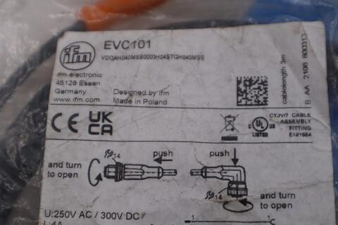 Ifm Efector EVC101 cable, new, STOCK H1679 - Image 2