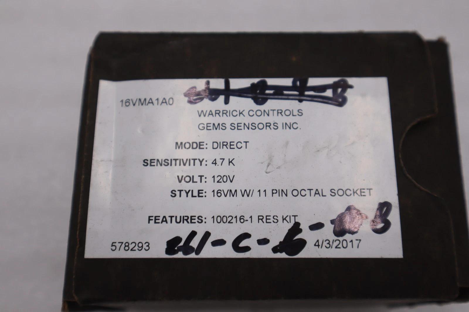 Warrick Controls 16VMA1A0 Control Relay NEW OPEN BOX STOCK K3986CC - Image 3