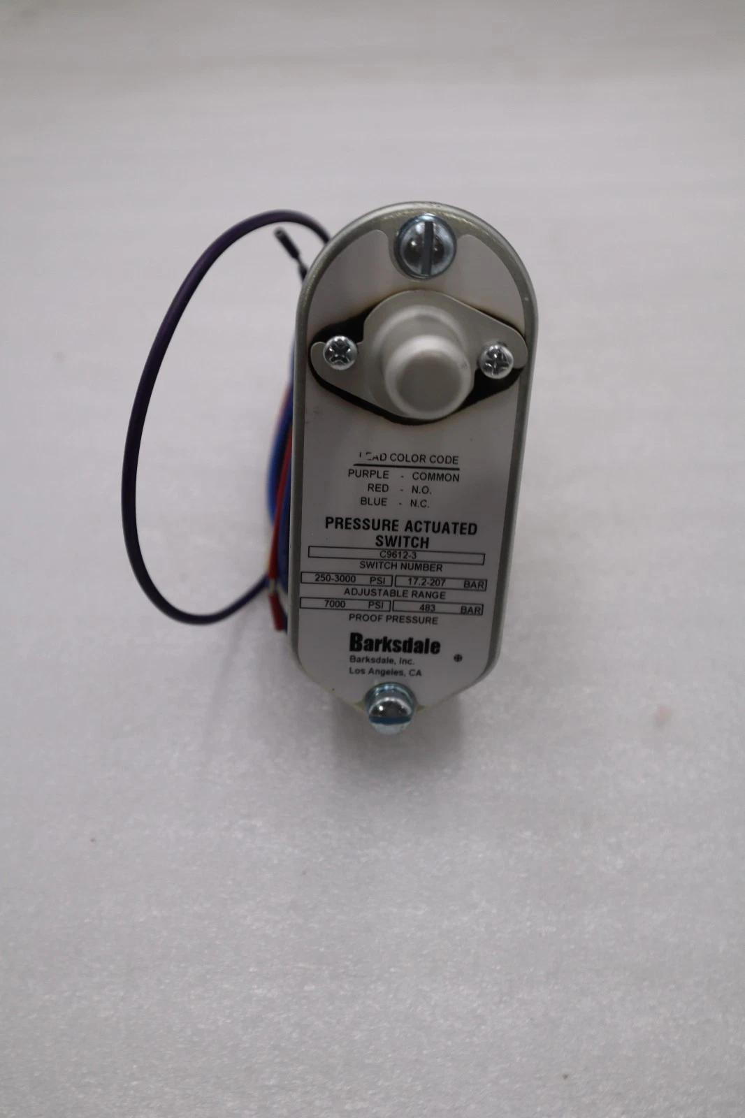 NEW OPEN BOX Barksdale C9612-3 Pressure Actuated Switch STK H960A - Image 1