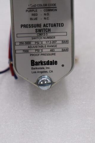 NEW OPEN BOX Barksdale C9612-3 Pressure Actuated Switch STK H960A - Image 2