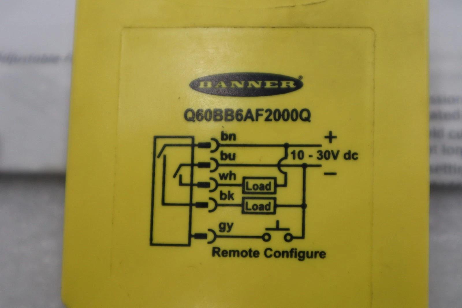 Banner engineering q60bb6af2000q 63001 10-30vdc - stock k763cc - Image 2