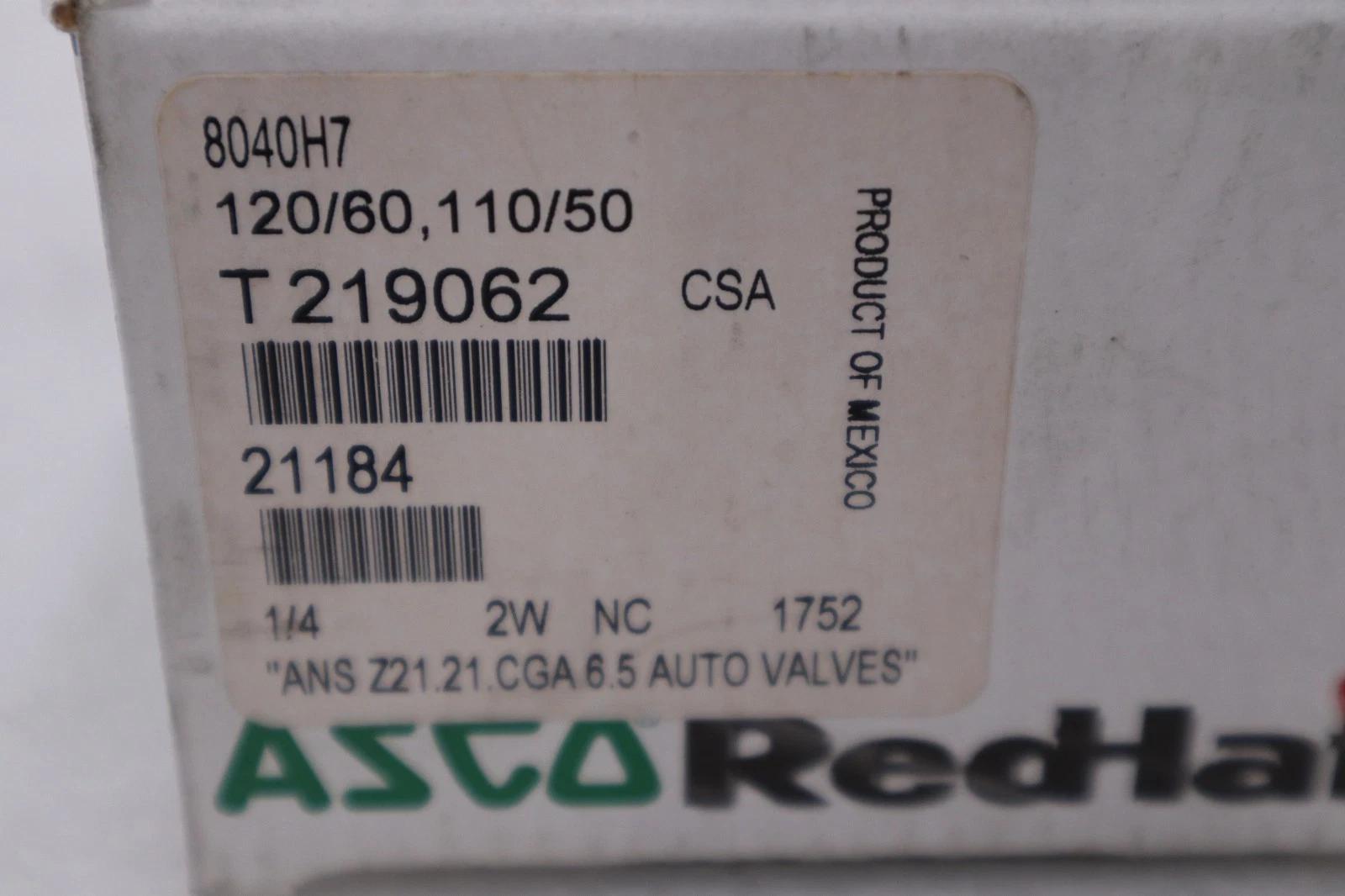 New asco redhat 8040h7 110/120v 15psi 1/4" nsnp stock h617a - Image 4