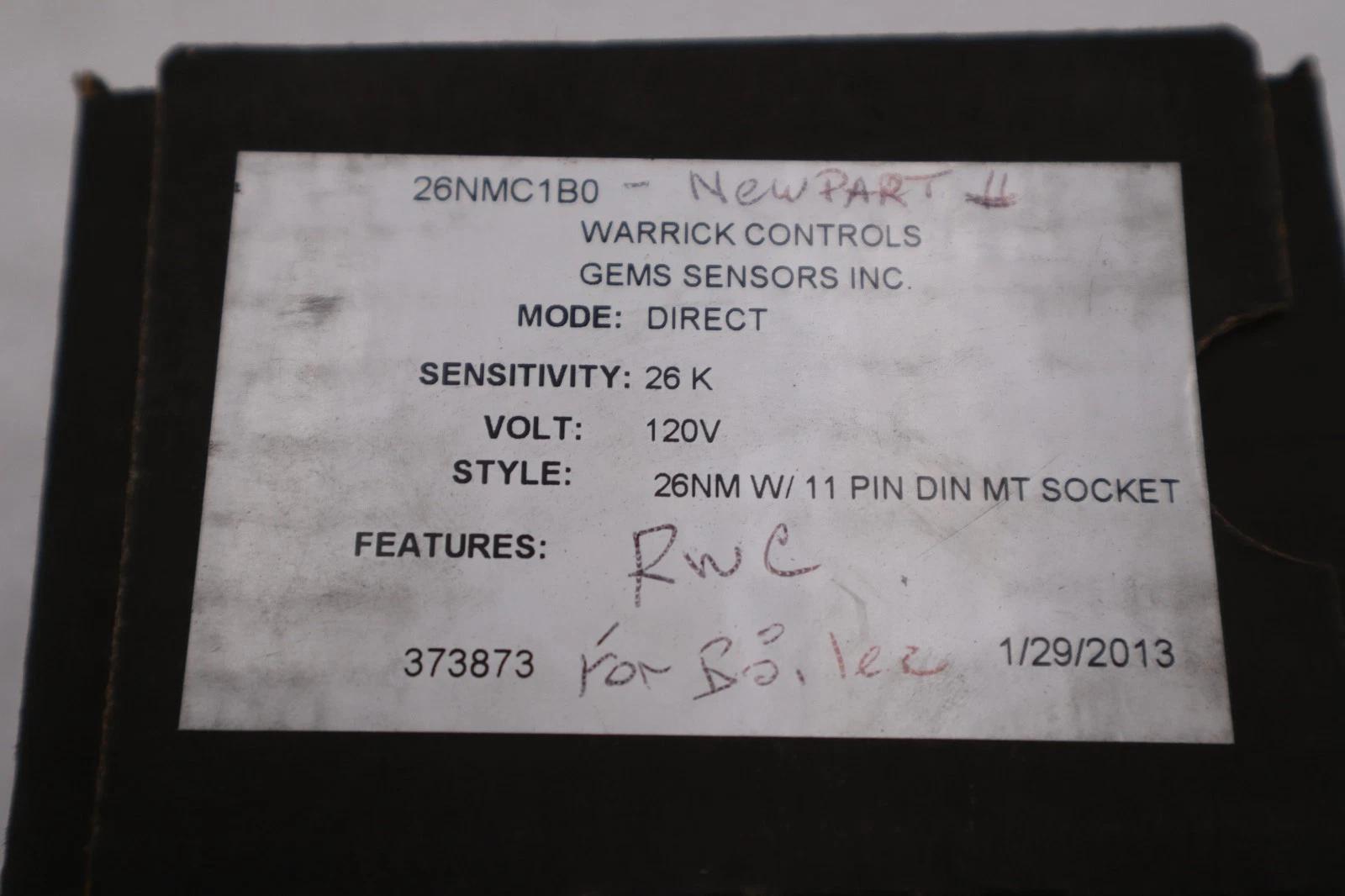 Warrick Controls 26NMC1B0 Liquid Level Relay, new open box, STK K3978CC - Image 3