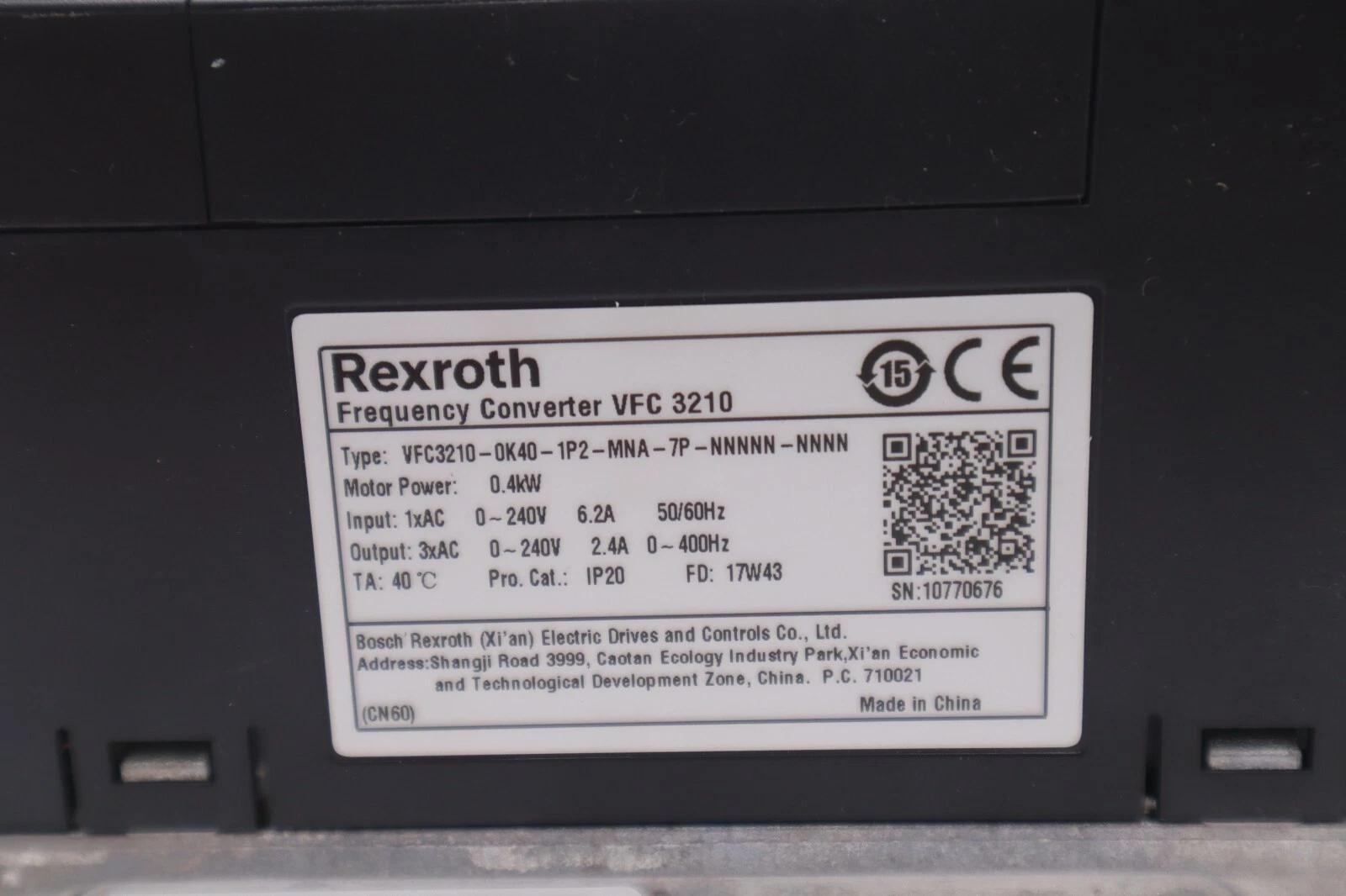 Rexroth vfc3210-0k40-1p2-mna-7p-nnnnn-nnnn frequency converter stock k-1765 - Image 2