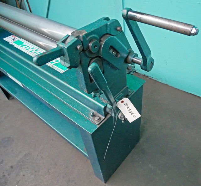 4' x 16 gauge Tennsmith #SR-48, Heavy Duty Initial Pinch Slip Roll, w/ Stand, 3" diameter rolls - Image 4