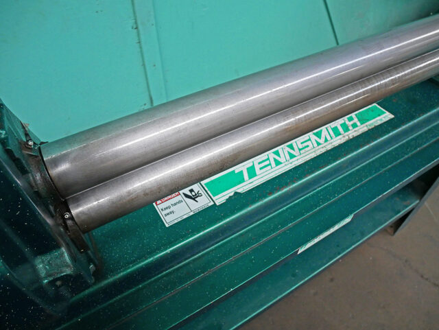 4' x 16 gauge Tennsmith #SR-48, Heavy Duty Initial Pinch Slip Roll, w/ Stand, 3" diameter rolls - Image 10