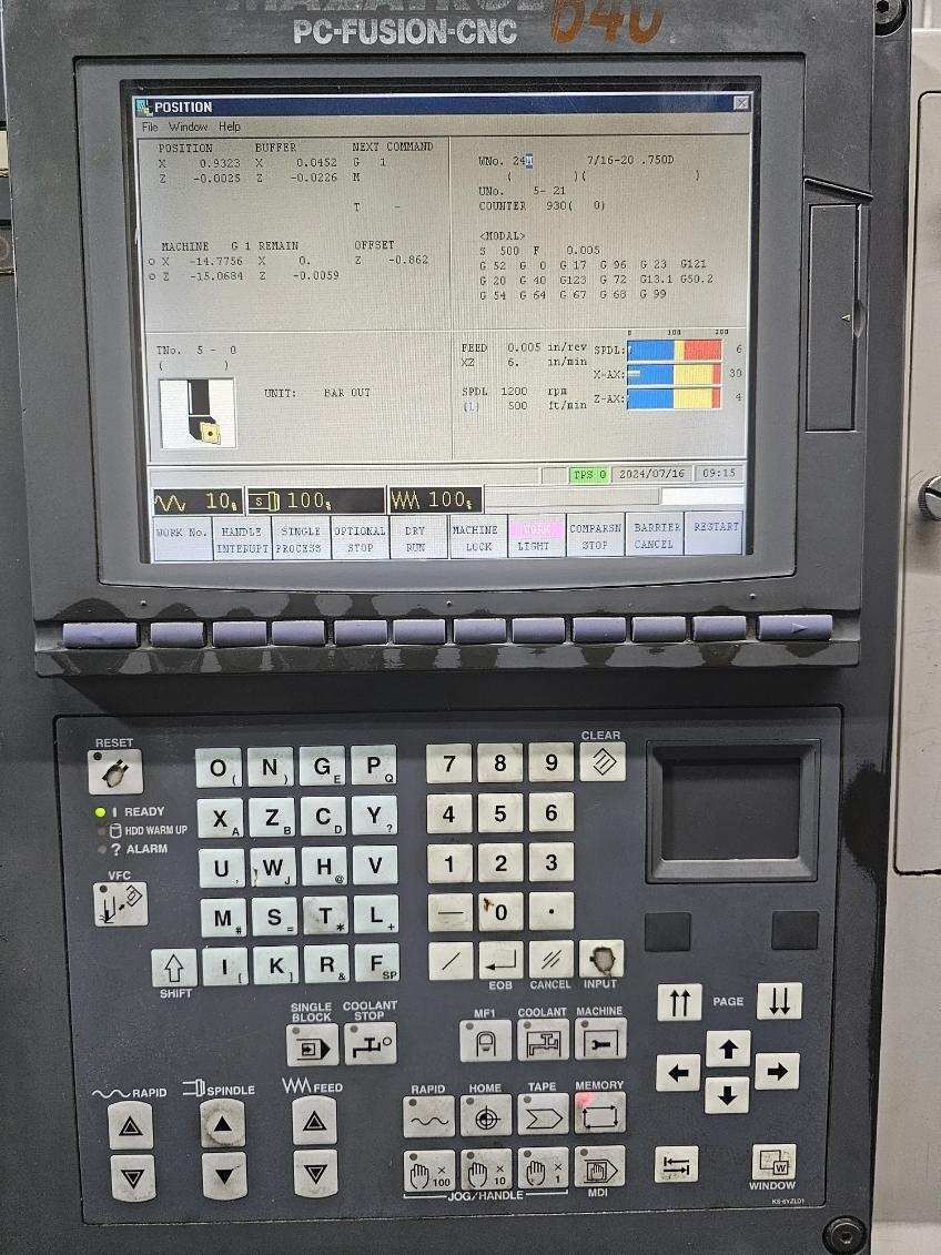 Mazak #Quick-Turn-250-HP, CNC Lathe, 20" swing, 10.3" turning diameter, 25" machining length, 10" chuck, 2.6" - Image 6