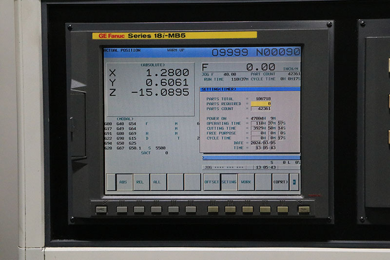 Fadal #VMC4020HT, CNC Vertical Machining Center, 3-Axis, 40" X, 20" Y, 28" Z, 20" x 48" Table, 24 HP, 10000 - Image 9