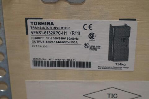 New toshiba vfas1-6132kpc-h1 (r11) adjustable speed drive 150hp stock s-268-a - Image 2