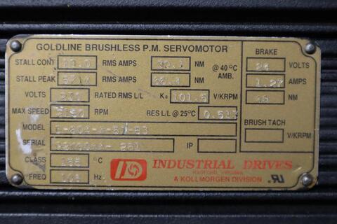 Kollmorgen B-604-A-51-B3 Brushless Goldline Servo Motor STOCK S696 - Image 2