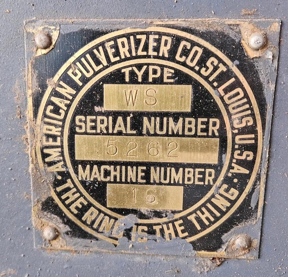 American Pulverizer #WS, Crusher, Shredder, Hammer Mill, 50HP Drive - Image 8