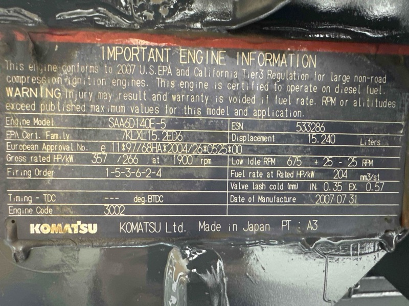 Komatsu #SAA6D140E-5, Engine - Image 3