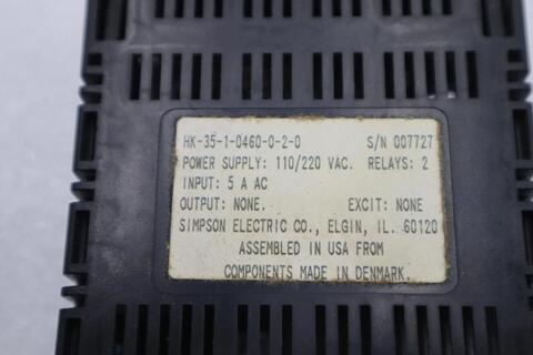 Simpson hk-35-1-0460-0-2-0 panel meter 5aac relays: 2 stock l-455c - Image 2