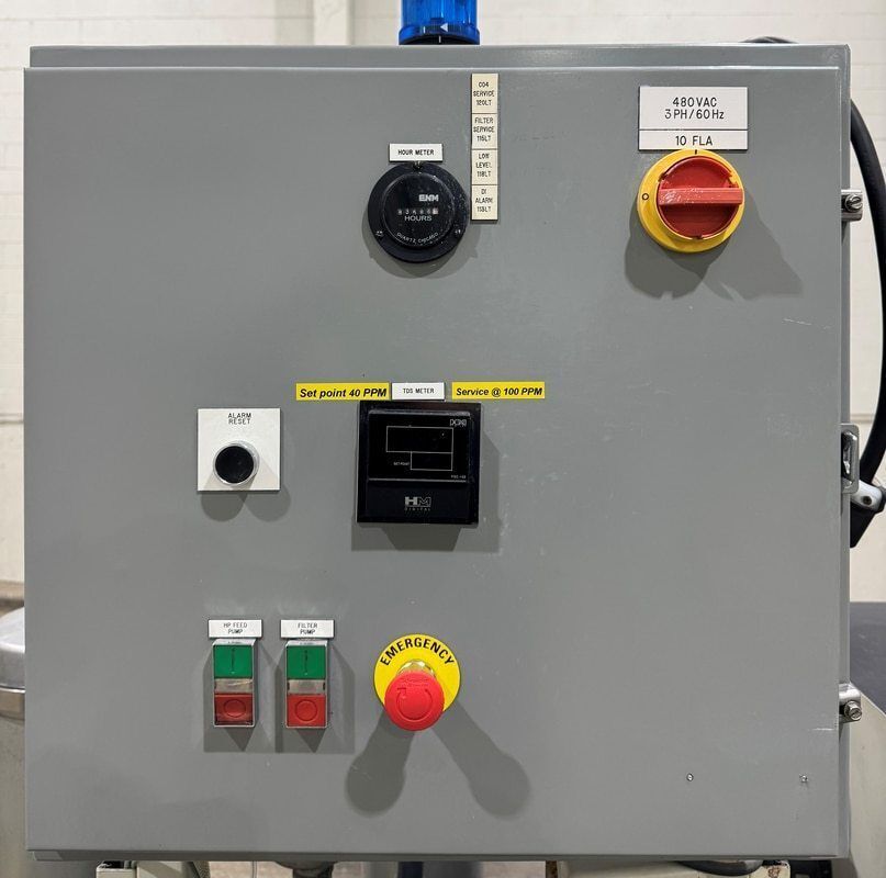 Omax #PSI-TWRS-400-PCM, central water recycling system, 6 GPM, HM digital PSC-150 Control, alarm, 2014 - Image 3
