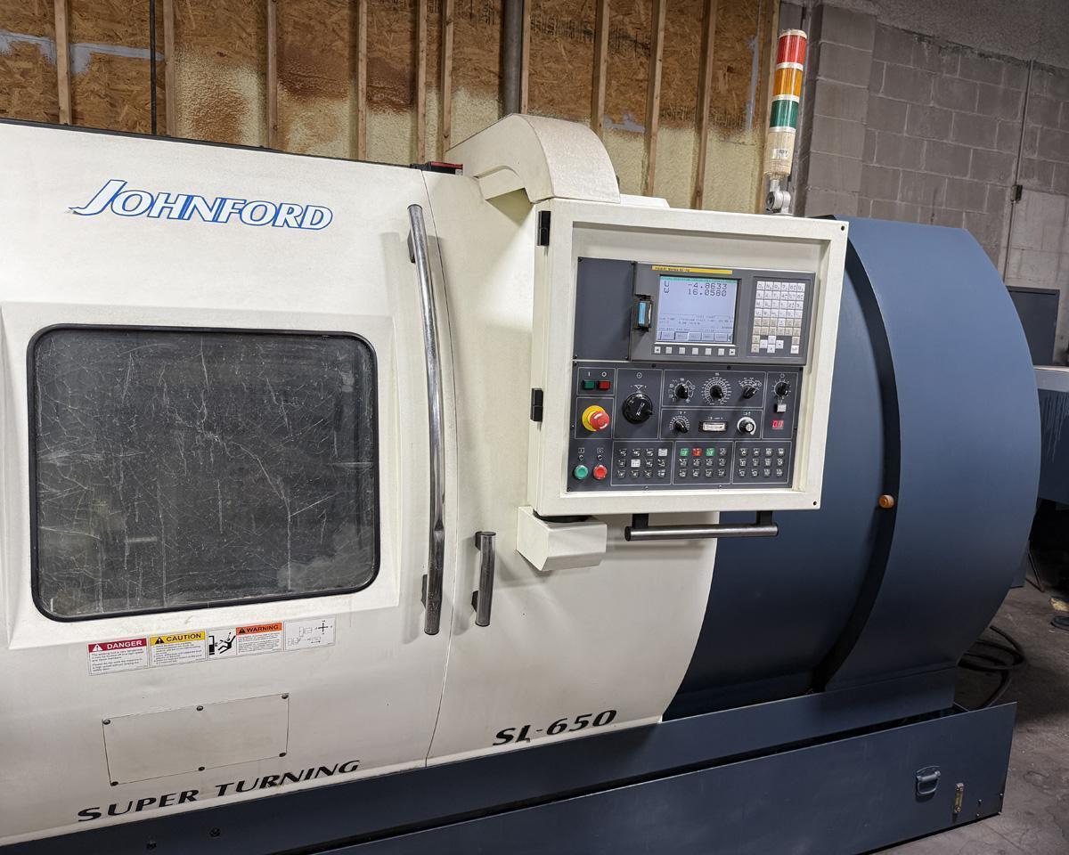 Johnford #SL-650, 2-Axis CNC Lathe, 22.8" swing, 16.5" turning diameter, 60" machining length, 10" chuck, 3" - Image 4
