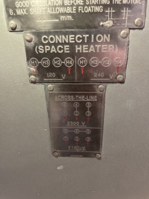 2250 HP 3600 RPM Teco Westinghouse, Frame 6810H, WPIISB, 2300/4160 Volts - Image 6