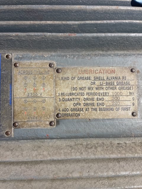 600 HP 1800 RPM Teco Westinghouse, Frame 5810BZ, TEFC BB, 2300/4160 Volts - Image 2