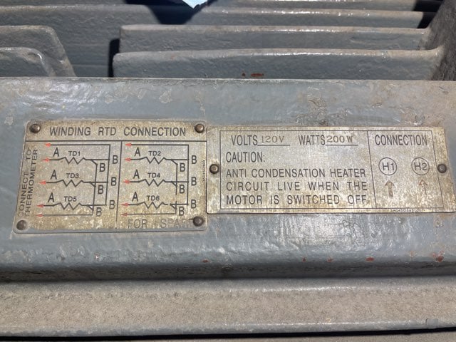 600 HP 1800 RPM Teco Westinghouse, Frame 5810BZ, TEFC BB, 2300/4160 Volts - Image 4