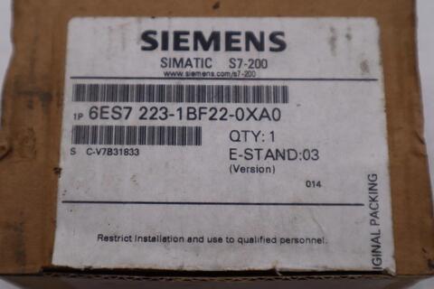 New siemens 6es7 223-1bf22-0xa0 i/o module simatic s7-200 stock h845a - Image 3