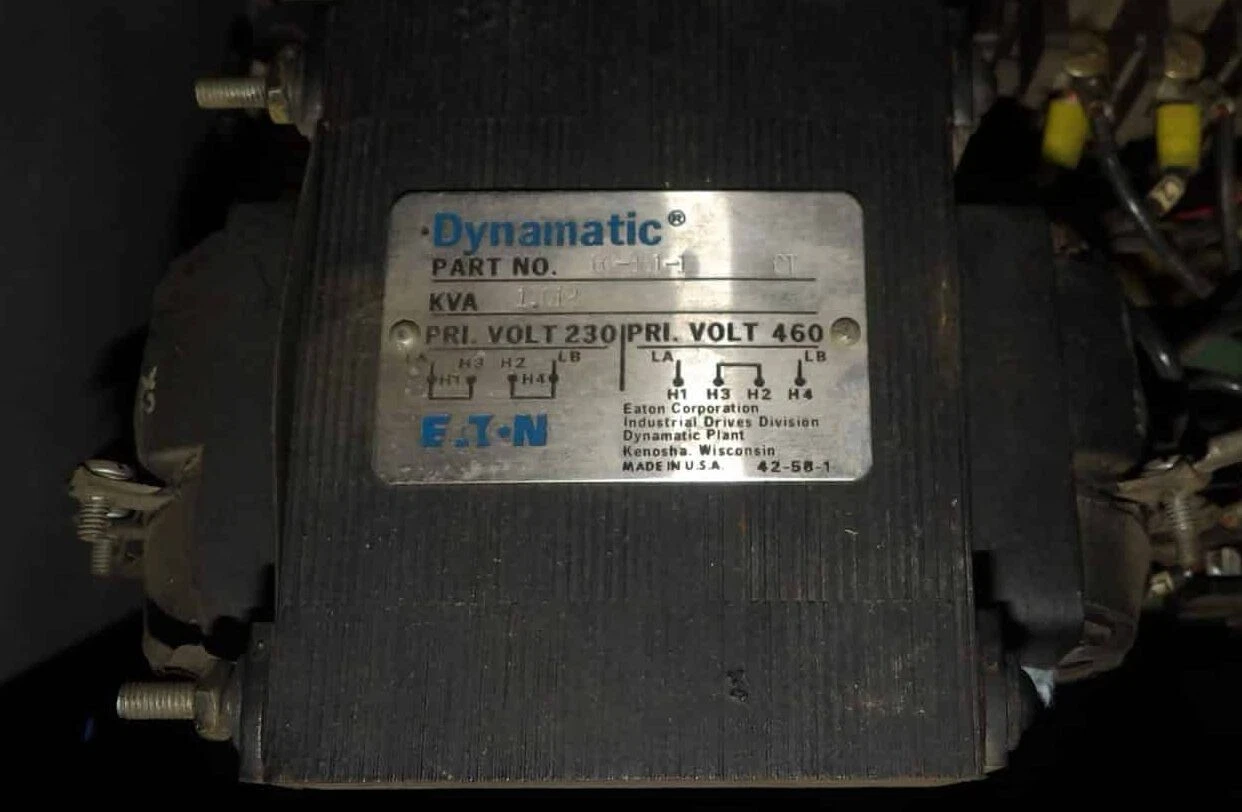 Dynamatic #64-361-11.012KVA, transformer cabinet, 230/460 Volts, 1 yr warranty - Image 7