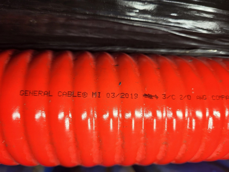 General Cable #Vertiteck-3/C, Medium Voltage Armored Power Cable, 15 KV, 259.18' length, 2/0 AWG Copper, 2019 - Image 2