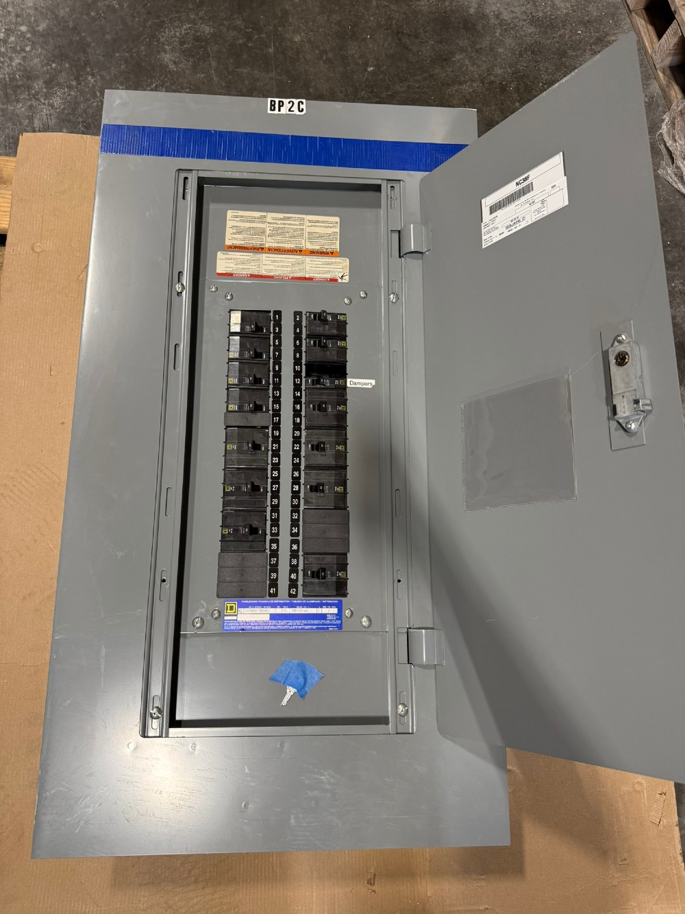 225 Amp. Square D, NC38F, Type 1 Enclosure, 3-Phase, 4-Wire, 120/208Y Volts w/ misc. breakers - Image 2