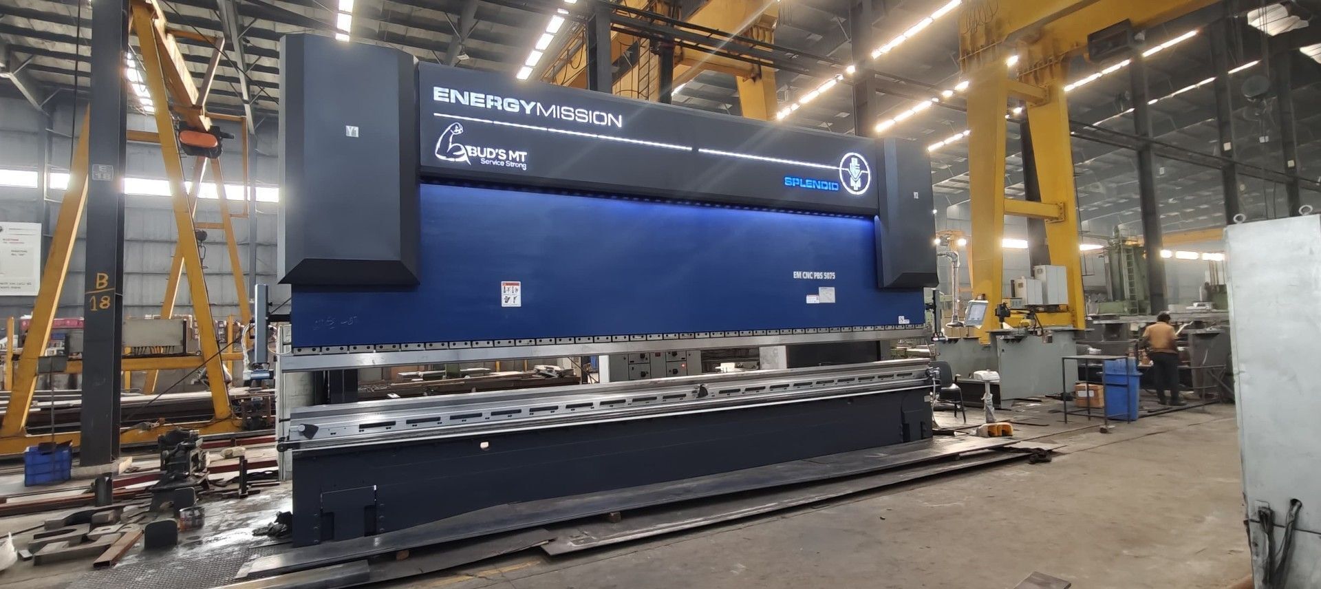 550 Ton, Energy Mission #PBS-5075, Press brake, 25' overall, 23.6" daylight, 14.8" stroke, 8.9" Shut Height - Image 3