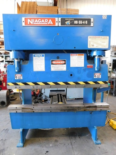 55 Ton, Niagara #HB-55-4-6, press brake, 6' overall, 10 gauge, 6" stroke, 7" Shut Height, 13" open - Image 1