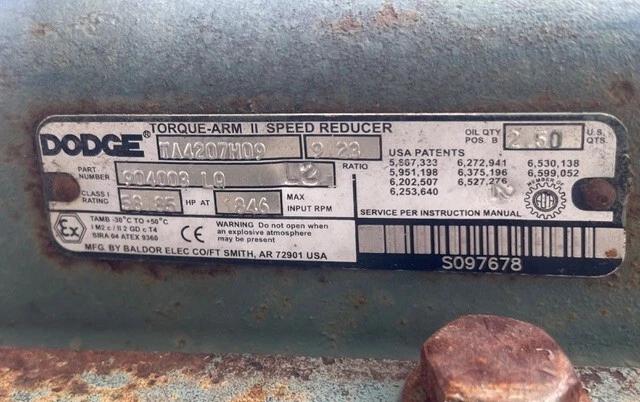 25 HP, 1760 RPM, Dodge #TA4207H9, Speed Reducer, Ratio 9.23:1 - Image 8