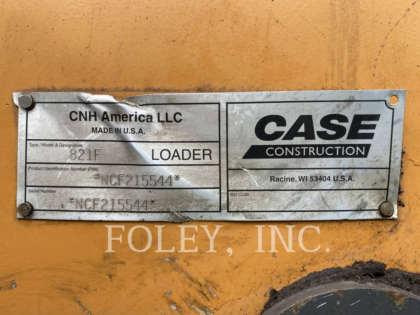 Case 821F, Wheel Loader, 7225 hours, S/N: NCF215544, 2013 - Image 6
