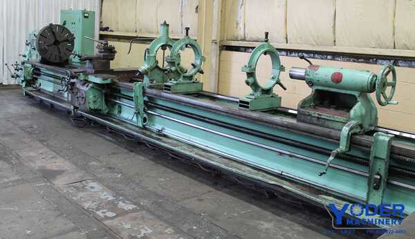36" x 255" Tos #SU-90A, 2-1/2" hole, 30" chuck, steady, rapid trav, taper, 20 HP, #62590 - Image 1