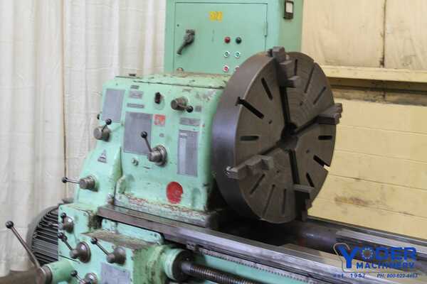 36" x 255" Tos #SU-90A, 2-1/2" hole, 30" chuck, steady, rapid trav, taper, 20 HP, #62590 - Image 8