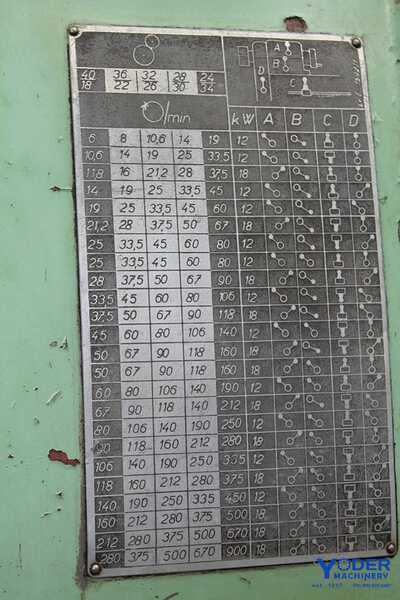 36" x 255" Tos #SU-90A, 2-1/2" hole, 30" chuck, steady, rapid trav, taper, 20 HP, #62590 - Image 10