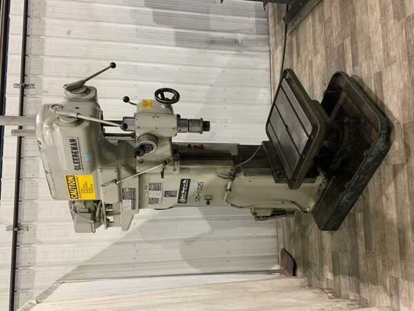 25" Cleereman, single spindle drill press, 36" x 29" table, spindle forward/reverse, box column, coolant, 5 HP - Image 1