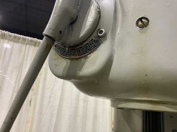 25" Cleereman, single spindle drill press, 36" x 29" table, spindle forward/reverse, box column, coolant, 5 HP - Image 4