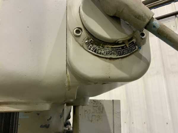 25" Cleereman, single spindle drill press, 36" x 29" table, spindle forward/reverse, box column, coolant, 5 HP - Image 5