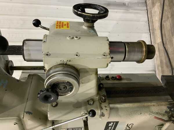 25" Cleereman, single spindle drill press, 36" x 29" table, spindle forward/reverse, box column, coolant, 5 HP - Image 7