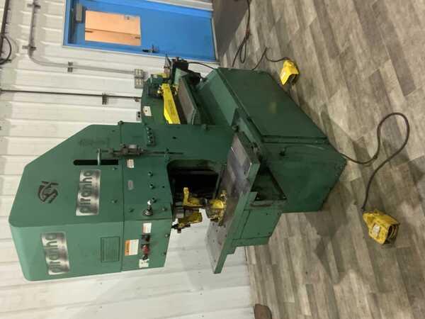 5" x 5" x 3/8" Piranha #PII-88, ironworker, 88 ton, 10" throat, 10 HP, electric foot pedal - Image 1