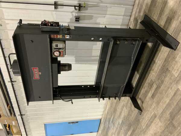 150 Ton, Dake #8-228, hydraulic H-frame press, 16" stroke, 48" btwn uprights, 20" x 55" bed area, 2 HP - Image 2