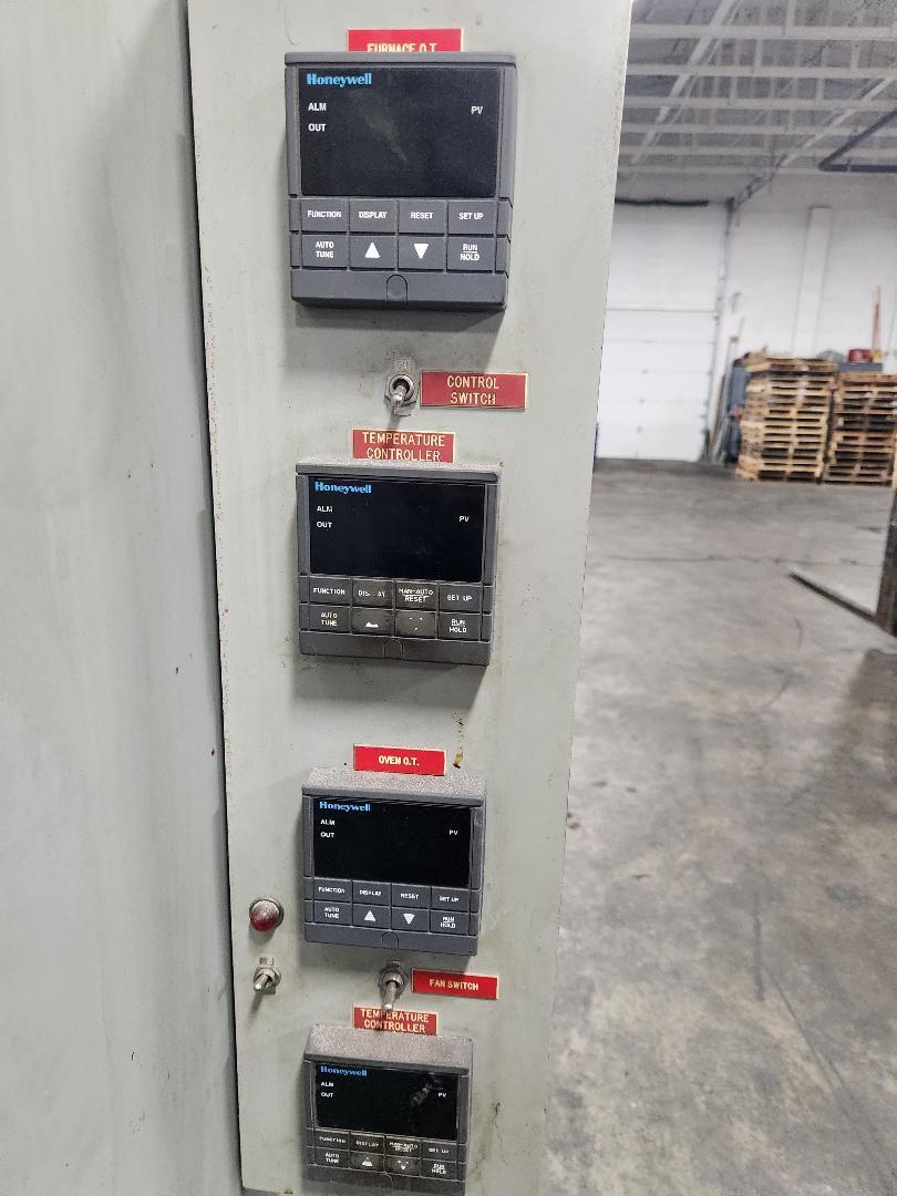 12" width x 12" H x 24" D Lucifer #HL82-K24, dual chamber heat treat/draw furnace, 2300°F, Honeywell Control - Image 3
