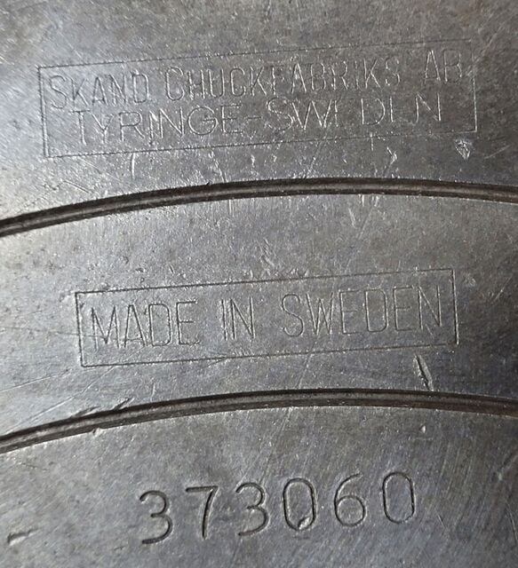 15" Skand #SCA-373060, 3-jaw chuck, A2-6 mount - Image 10