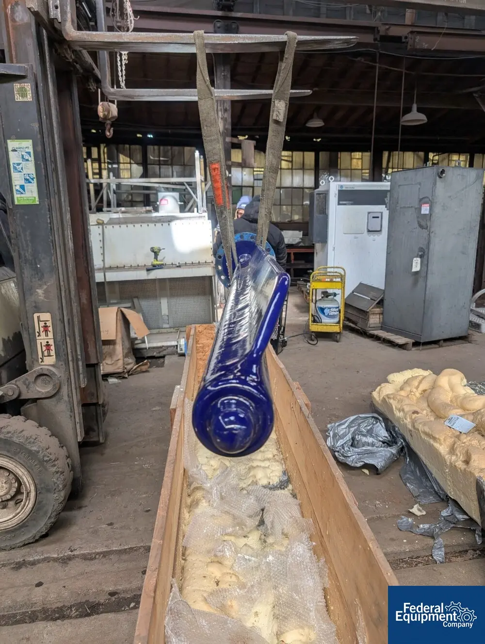 Pfaudler, Glass-Lined Fin Baffle, 113" wet, 122" overall, 12" span, C flange, unused - Image 6