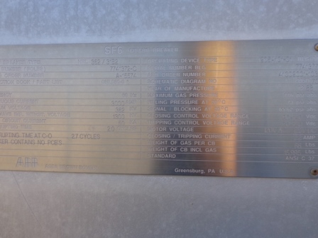3000 Amps, ABB, HPL 362 / 31 B2 HPL362/31B2, 362 KV, live tank SF6 - Image 3