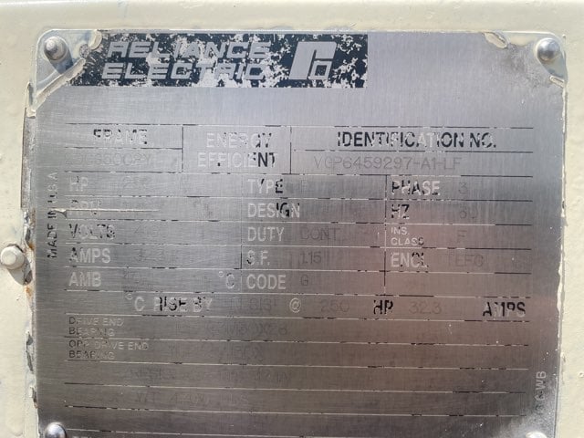 250 HP 1200 RPM Reliance, Frame 5008Y, TEFC BB, 4160 Volts - Image 4